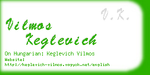 vilmos keglevich business card